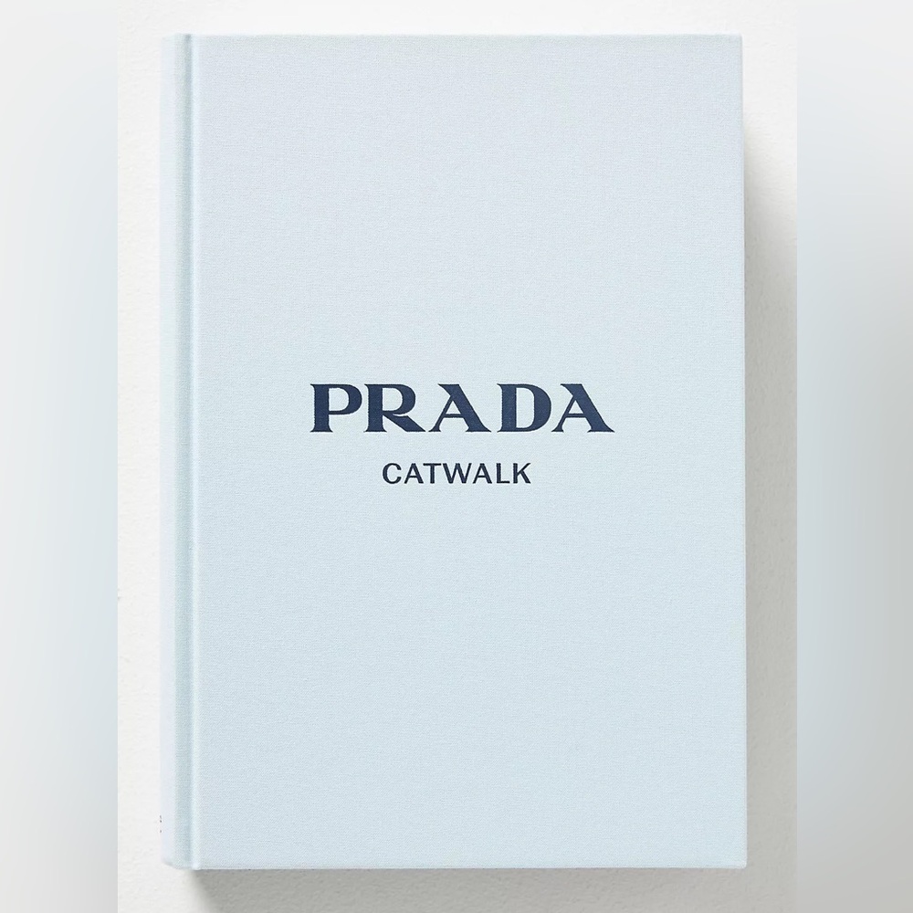 Prada Light Blue Hardcover “Catwalk” Book with Navy Logo